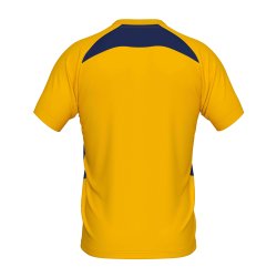 Adrien spillertr�je i gul med m�rkebl� kontrast, raglan�rmer og Erre�-logo p� brystet.