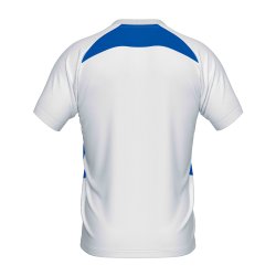 Adrien spillertr�je i hvid med bl� kontrast, raglan�rmer og Erre�-logo p� brystet.