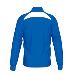 Unisex tr�ningstr�je med half-zip i bl� med hvid detalje.