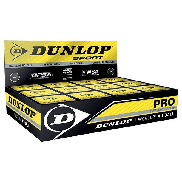 Dunlop Pro Squashbolde - 12 stk.