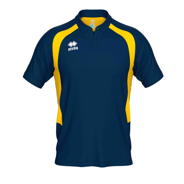 Errea Poloshirt | M�rkebl�/gul