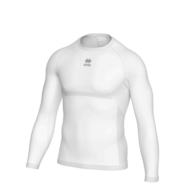 Langrmet funktionelt sportsundertj i hvid