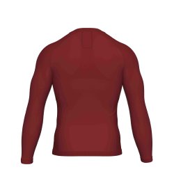 Langrmet funktionelt sportsundertj i maroon