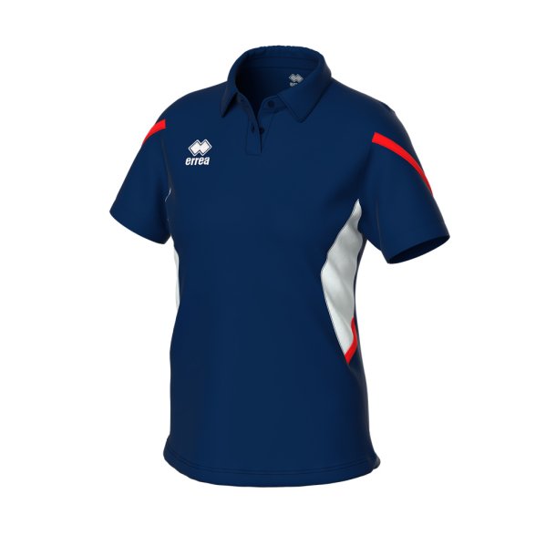 Errea Polo Dame | Navy/Hvid/Rd