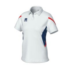 Errea Polo Dame | Hvid/Navy/Rd