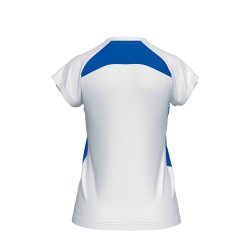 Anika dame spillertr�je i hvid med bl� detalje og slank pasform