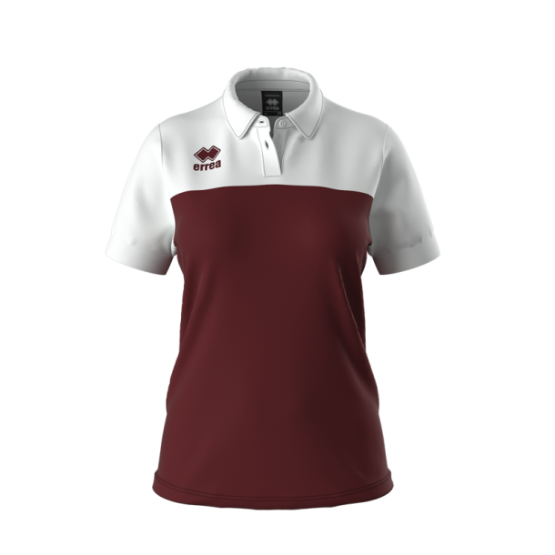 Errea Poloshirt Dame I Maroon/Hvid