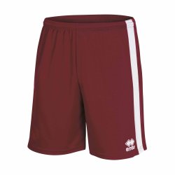 Fodboldshorts i 100% polyester – ndbare, hurtigtrrende og justerbare med snre.maroon-hvid