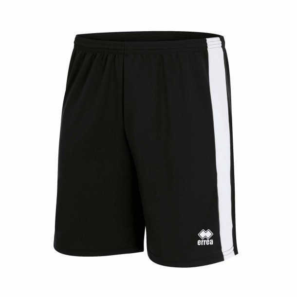 Fodboldshorts i 100% polyester – ndbare, hurtigtrrende og justerbare med snre. sort-hvid