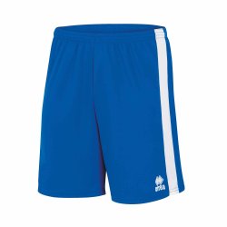 Fodboldshorts i 100% polyester – ndbare, hurtigtrrende og justerbare med snre. bl-hvid