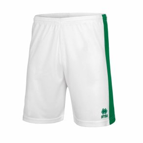 Fodboldshorts i 100% polyester – ndbare, hurtigtrrende og justerbare med snre. hvid-grn