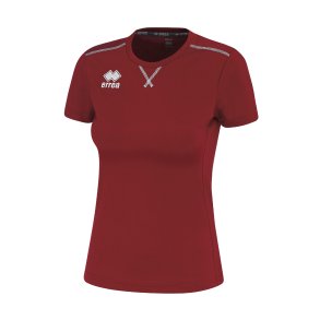 Marion dame trnings t-shirt fra Erre i maroon, ttsiddende og ndbar