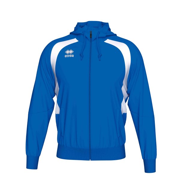 Errea Tr�ningsjakke m/h�tte | Bl�/hvid