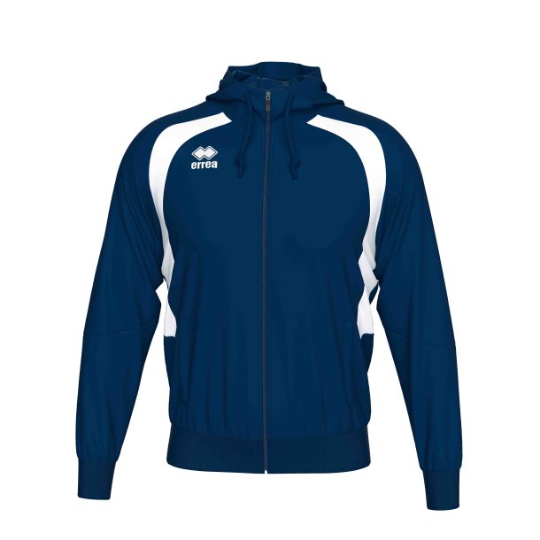 Errea Tr�ningsjakke m/h�tte | M�rkbl�/hvid