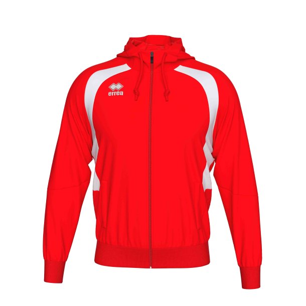 Errea Tr�ningsjakke m/h�tte | R�d/hvid