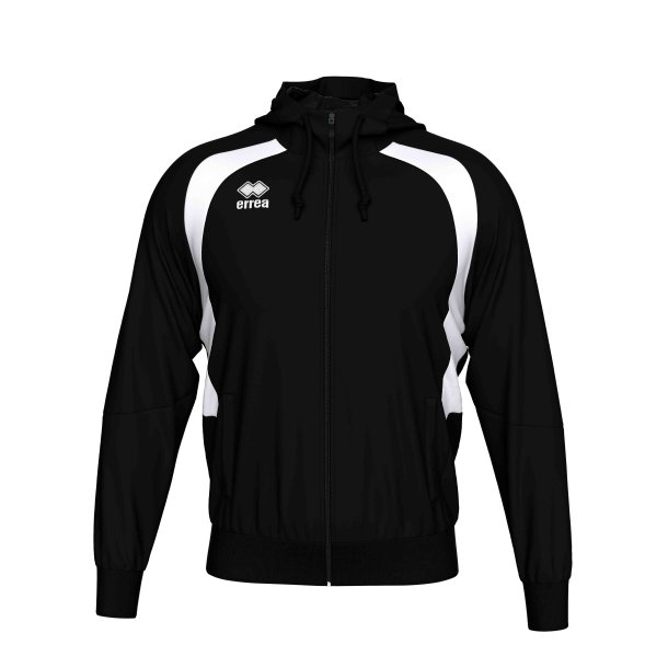 Errea Tr�ningsjakke m/h�tte | Sort/hvid