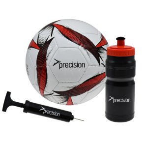Precision Football Gift Set med tr�ningsfodbold, 500 ml sportsdrikkedunk og boldpumpe til fodboldtr�ning og leg.