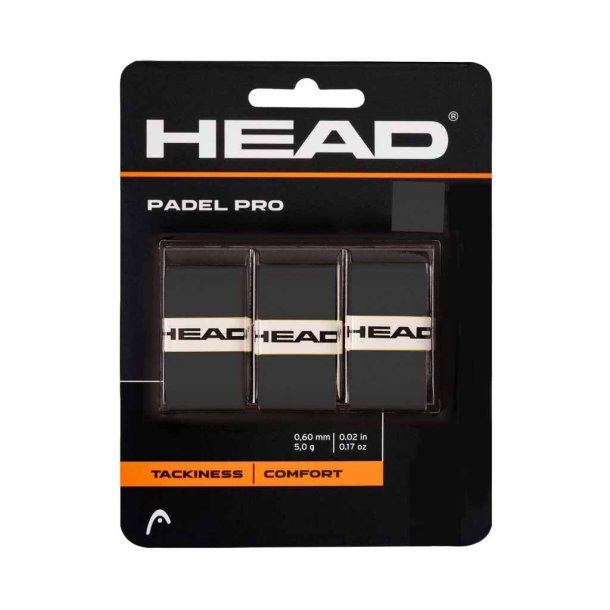 Head Padel Pro Overgrip (Sort, 3 stk.)
