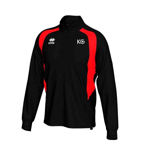 KG Erre� Tr�ningstr�je / Tr�ningsjakke Half-Zip med Logo - Sort/R�d
