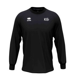 Sort Erre� Madison tr�ningssweatshirt med rund hals, ribkanter og Det Kristne Gymnasiums logo p� venstre bryst