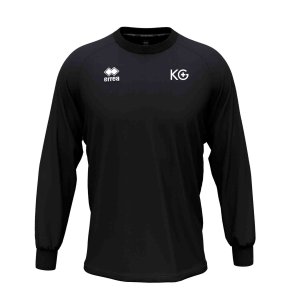 Sort Erre� Madison tr�ningssweatshirt med rund hals, ribkanter og Det Kristne Gymnasiums logo p� venstre bryst