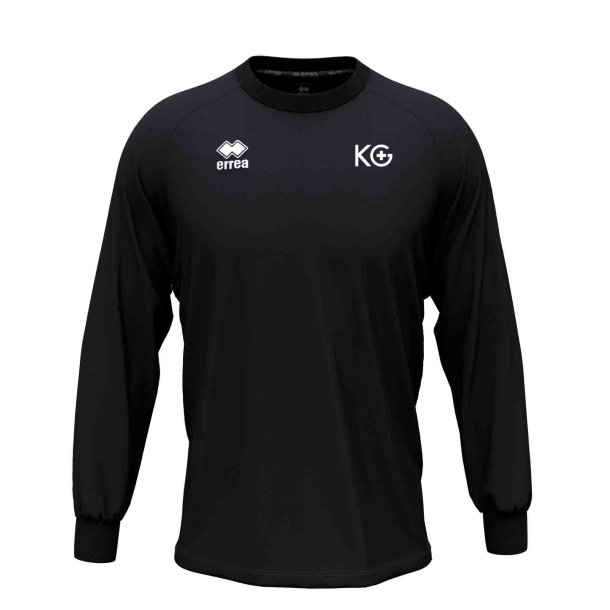 Sort Erre� Madison tr�ningssweatshirt med rund hals, ribkanter og Det Kristne Gymnasiums logo p� venstre bryst