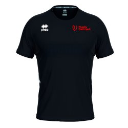 Sort Rugby Player T-shirt med r�dt Rugby Danmark-logo p� venstre bryst