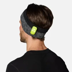 Sort Nathan HyperNight Headband 2 l�bepandeb�nd med reflekterende hexagon-print