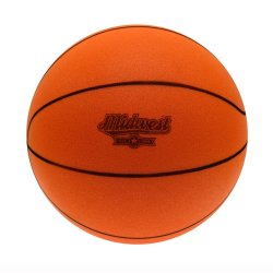 Orange Midwest Silent Foam Basketball i skum str. 7 med 24 cm diameter til indend�rs tr�ning