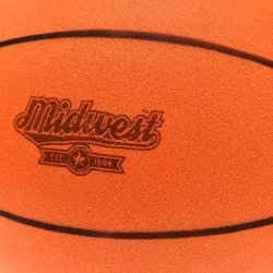 Orange Midwest Silent Foam Basketball i skum str. 7 med 24 cm diameter til indend�rs tr�ning