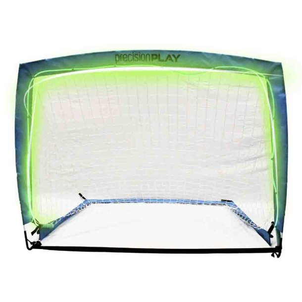 Light Up pop-up fodboldml med LED-lys. Hurtig opstning, brbart og robust design til spil dag og nat.