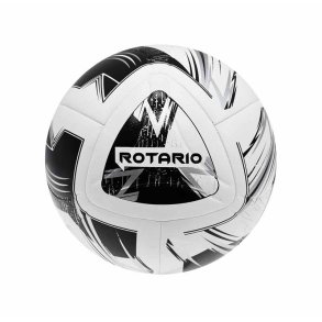 Sort og hvid Precision Rotario fodbold med FIFA Quality, designet til kamp og tr�ning med h�j pr�cision og holdbarhed
