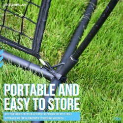 PrecisionPLAY Stop Net 3,65x3,04 m – vejrbestandigt boldstopnet til haven med stlramme og bretaske.