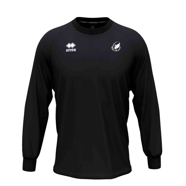 Sort Erre� Madison tr�ningssweatshirt til junior med Rugby Club Odense klublogo p� venstre bryst, rund hals og ribkanter