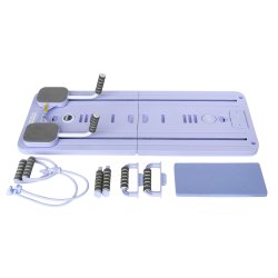 Urban Fitness multifunktionelt Pilates Reformer Board til reformer-inspireret hjemmetr�ning med resistance bands, ab roller, push-up h�ndtag og LED-timer.