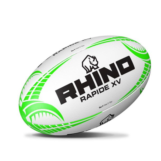 Rhino Rapide XV rugby tr�ningsbold med pr�get grip i str. 3, 4 og 5