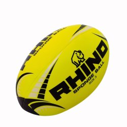 Rhino Sponge rugbybold str. 3 i fluorescerende gul
