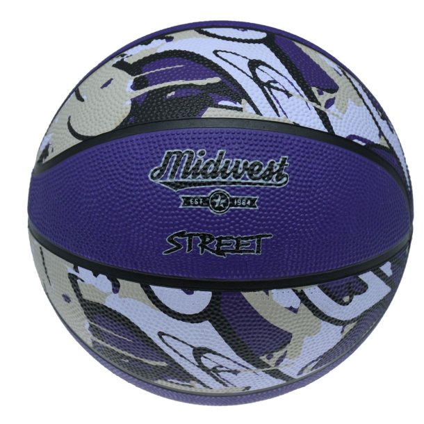 Lilla Midwest Street Basketball i performance-gummi til streetbasket, tr�ning samt indend�rs og udend�rs basketball.