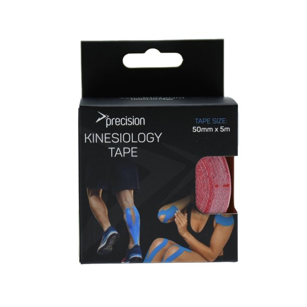 R�d PFAS-fri Precision Kinesiology Tape 5 cm x 5 m i �ndbar bomuld med hypoallergen kl�ber til sport og tr�ning.