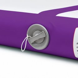 Urban Fitness oppustelig AirTrack 300 x 100 x 10 cm i lilla og gr� med elektrisk pumpe til gymnastik, spring og tr�ning.