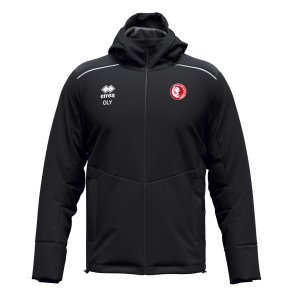 Black Olympiakos Erre� Babylon winter jacket with small Olympiakos logo on the chest