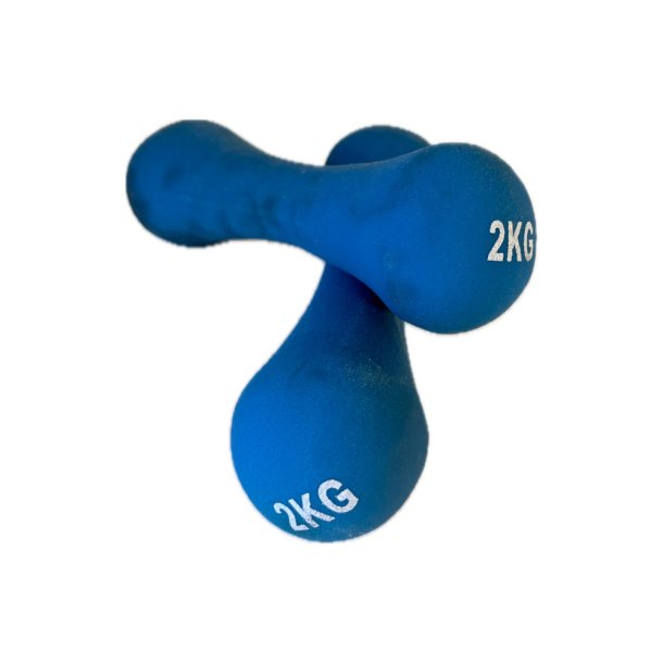 St bl neopren hndvgte 2 kg med mindre kosmetiske mrker fra udstilling.