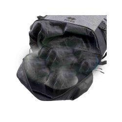 Vandafvisende mrkegr Erre Blumm rygsk med smart rumopdeling og moderne design.