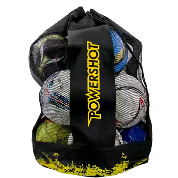 Boldnet med plads til 8 bolde, vist i canvas og mesh-materiale.