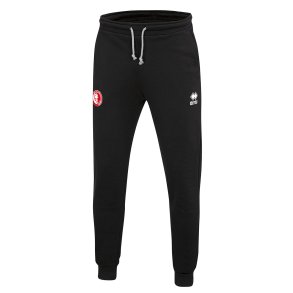 Black Olympiakos Erre� sweat pants with small Olympiakos club logo on the right leg