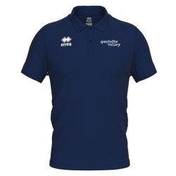 M�rkebl� Gentofte Volley Erre� Evo poloshirt i bomuldspiqu� med Gentofte Volley logo