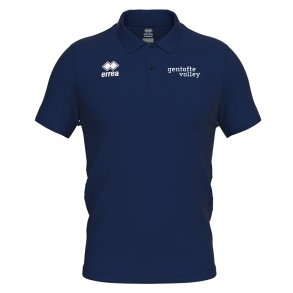 M�rkebl� Gentofte Volley Erre� Evo poloshirt i bomuldspiqu� med Gentofte Volley logo