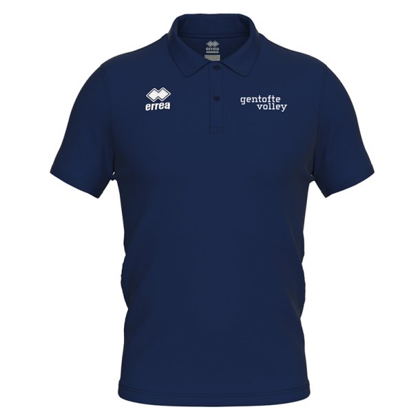 M�rkebl� Gentofte Volley Erre� Evo poloshirt i bomuldspiqu� med Gentofte Volley logo
