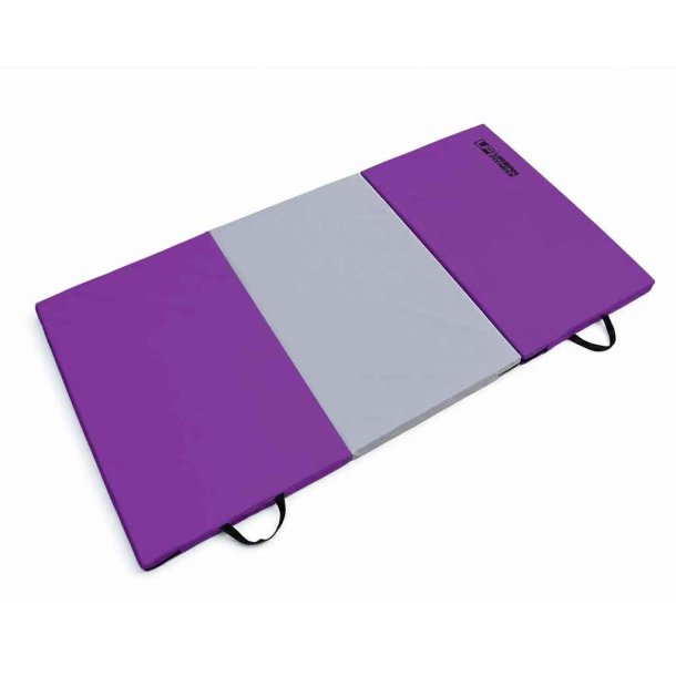 Lilla Urban Fitness foldbar gymnastikm�tte 185 x 95 x 5 cm med b�reh�ndtag til gymnastik, tumbling og hjemmetr�ning.