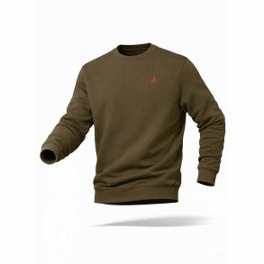 Hellerup Sport olivengr�n sweatshit med logo